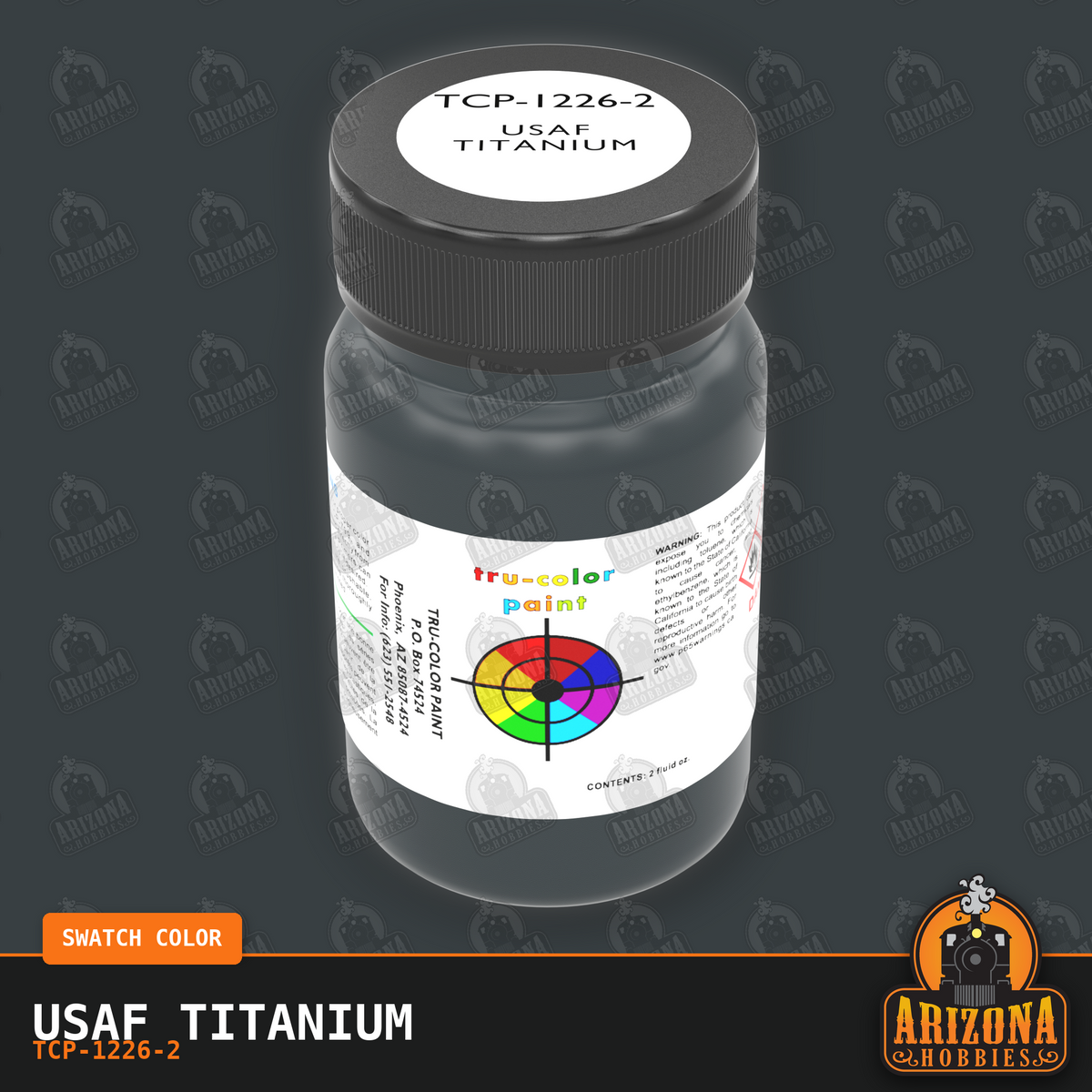 U.S. Air Force TITANIUM 2-oz bottle (Air-brush) Tru-Color Paint SPECIAL ORDER ONLY