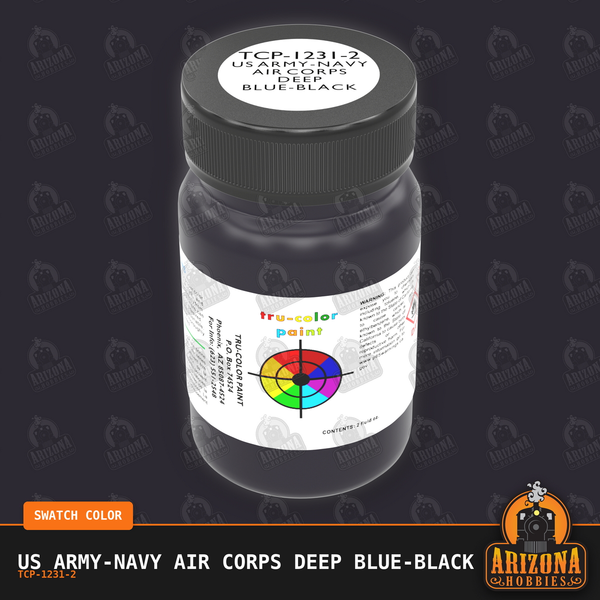 U.S. Army-Navy Air Corps DEEP BLUE-BLACK ANA-623 2-oz bottle (Air-brush) Tru-Color Paint SPECIAL ORDER ONLY