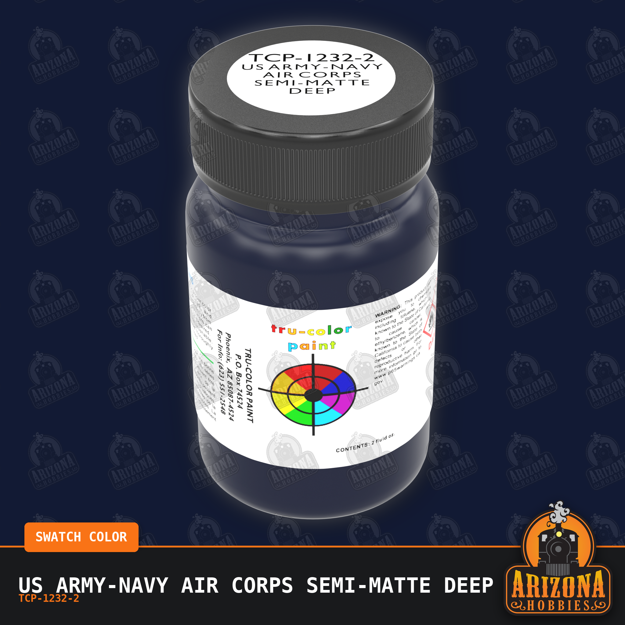 U.S. Army-Navy Air Corps Semi-Matte DEEP BLUE-BLACK ANA-606 2-oz bottle (Air-brush) Tru-Color Paint SPECIAL ORDER ONLY