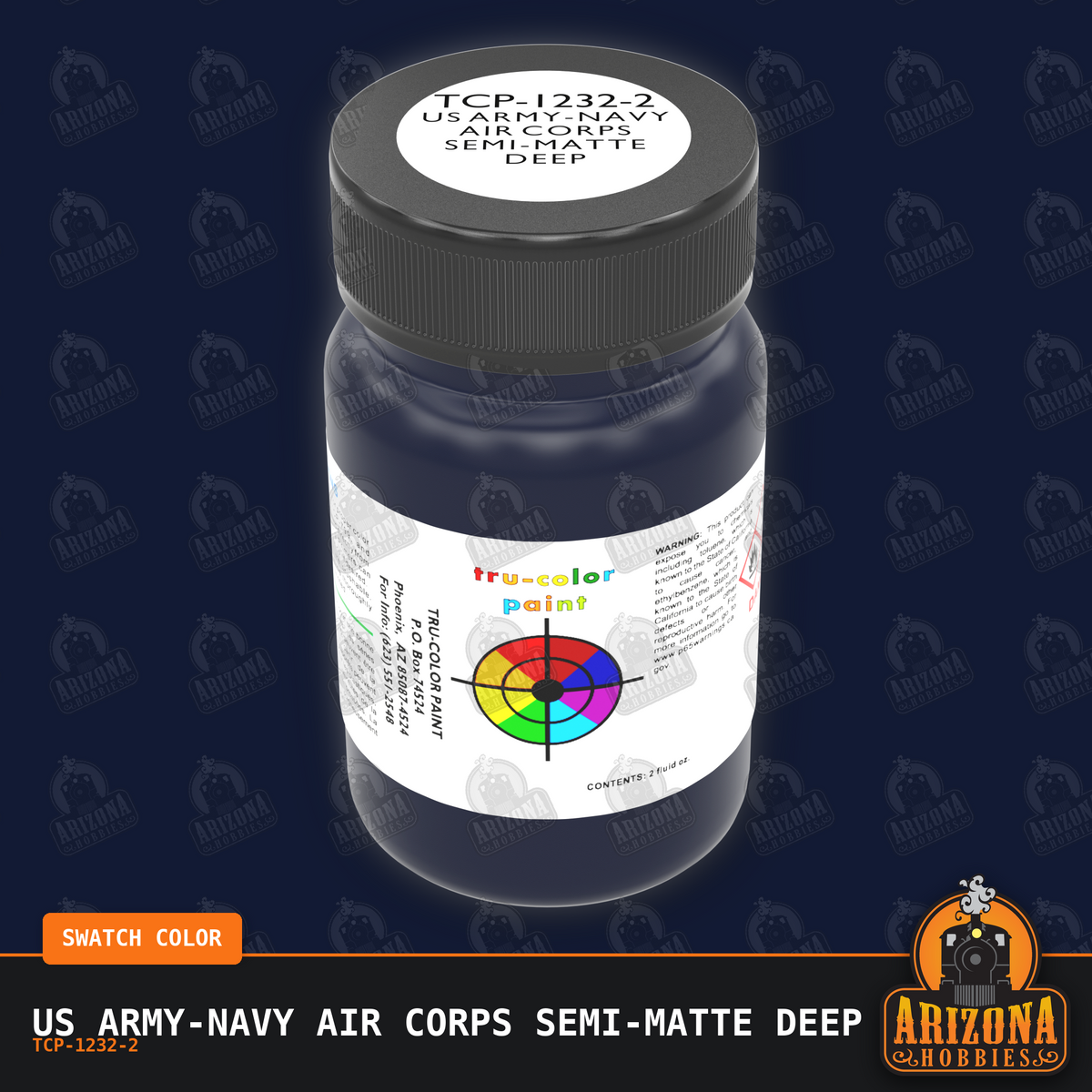 U.S. Army-Navy Air Corps Semi-Matte DEEP BLUE-BLACK ANA-606 2-oz bottle (Air-brush) Tru-Color Paint SPECIAL ORDER ONLY