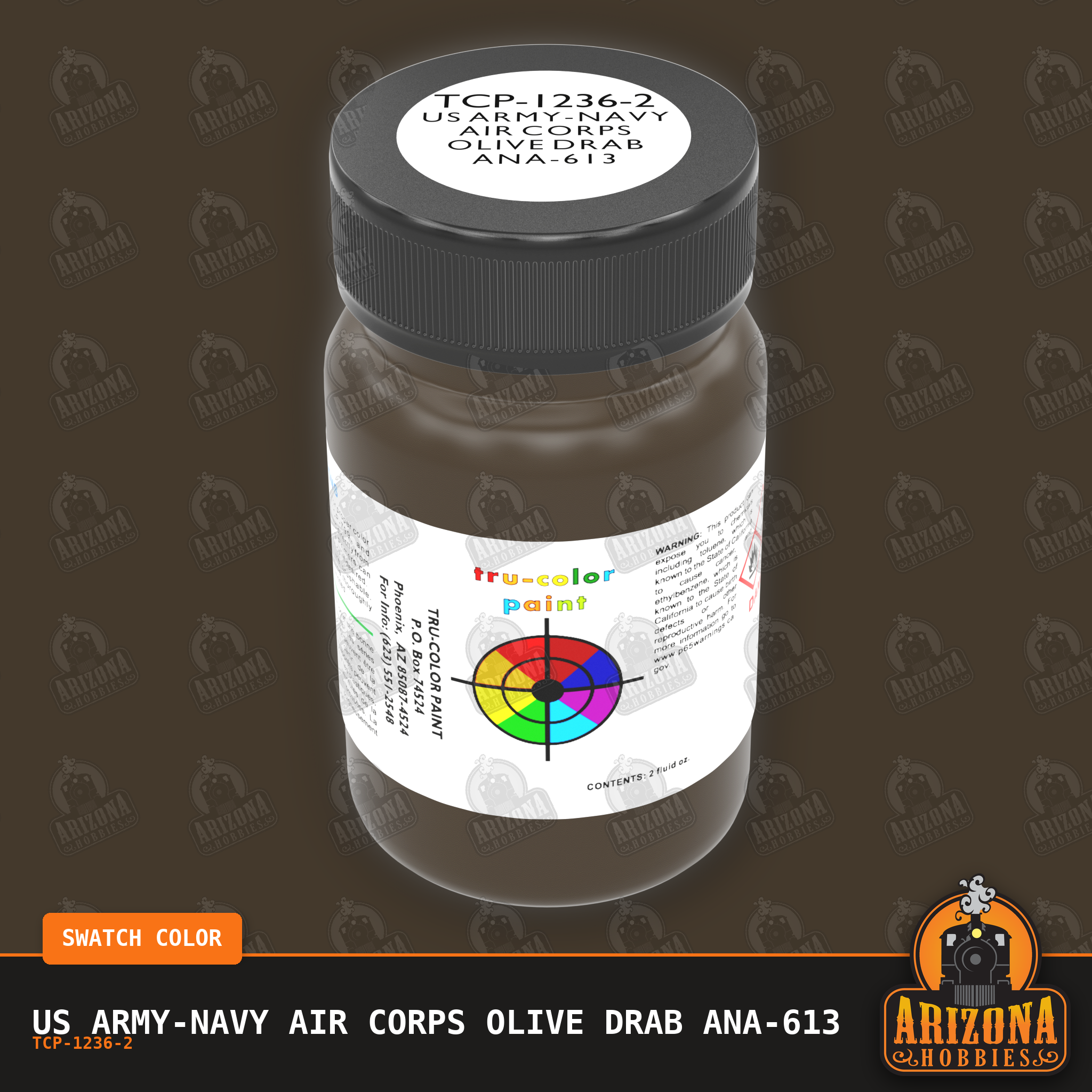 U.S. Army-Navy Air Corps OLIVE DRAB ANA-613 2-oz bottle (Air-brush) Tru-Color Paint SPECIAL ORDER ONLY