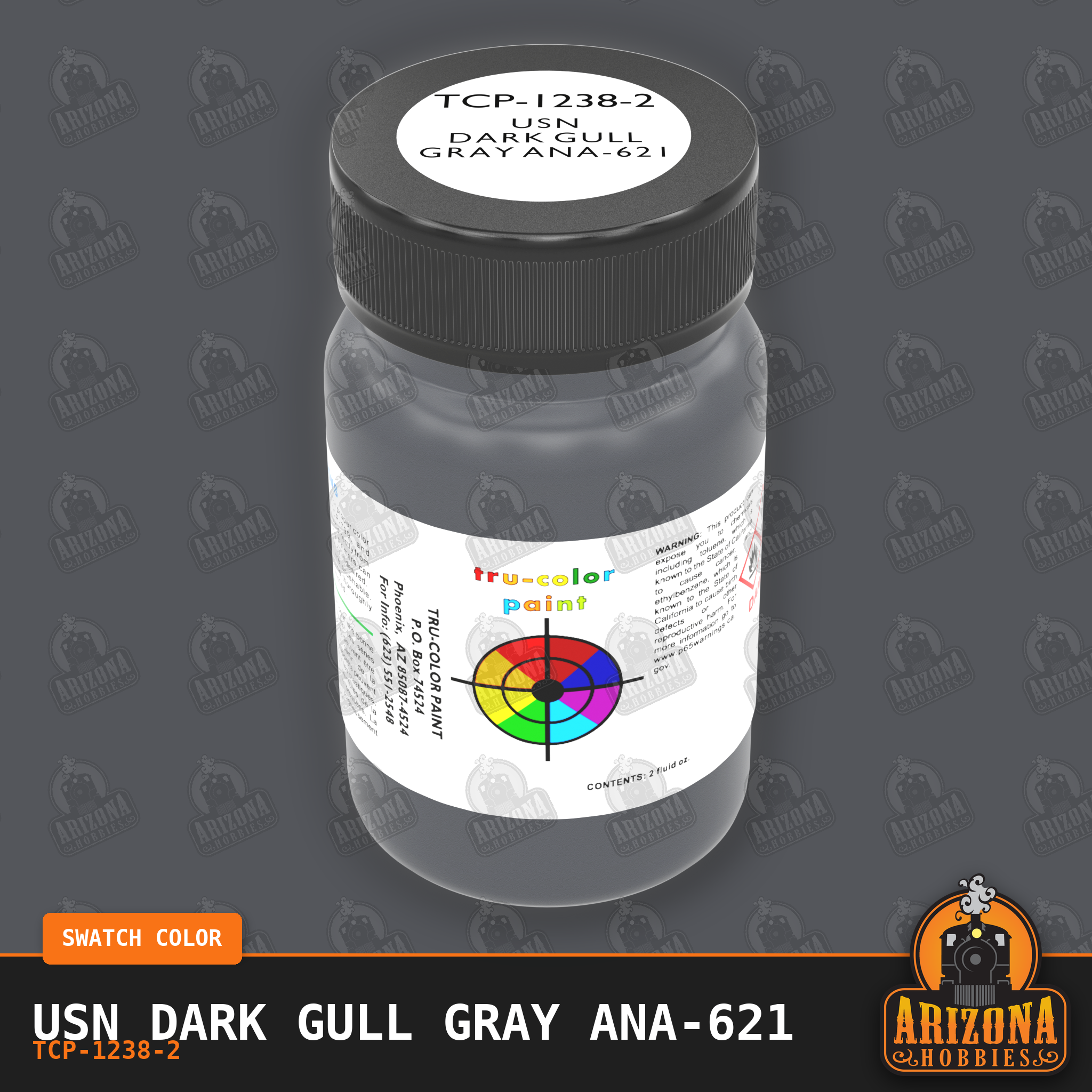 U.S. Navy DARK GULL GRAY ANA-621 (US Navy Atlantic Aircraft) 2-oz bottle (Air-brush) Tru-Color Paint SPECIAL ORDER ONLY