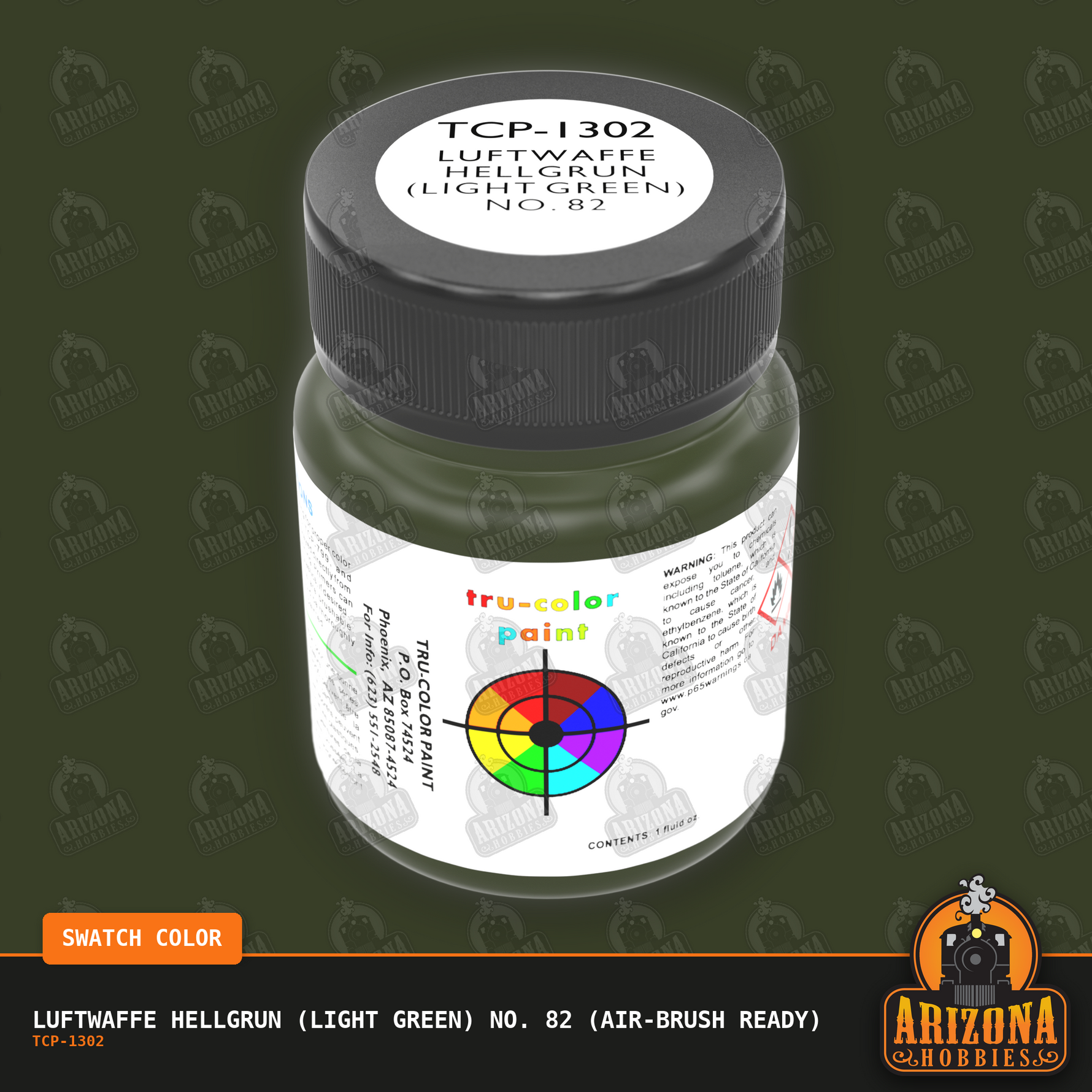 Luftwaffe Hellgrun (LIGHT GREEN) No. 82 1-oz bottle (Air-brush) Tru-Color Paint