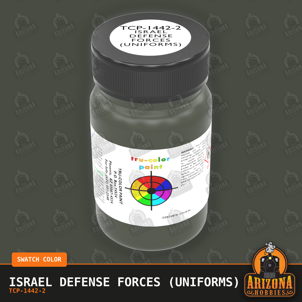 Israel Defense Forces (Uniforms) DARK GREEN 2-oz bottle (Air-brush) Tru-Color Paint SPECIAL ORDER ONLY