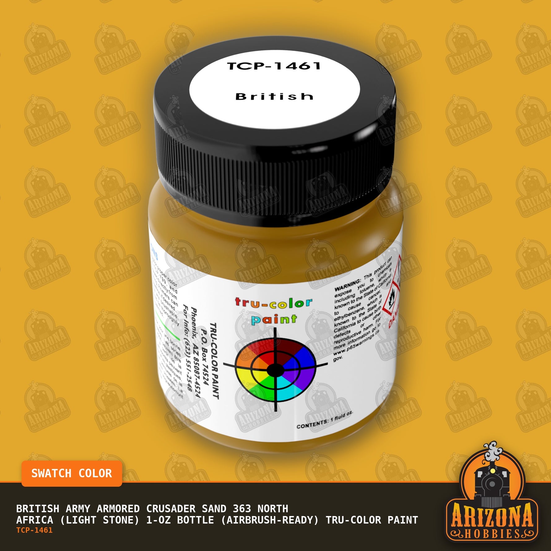 British Army Armored CRUSADER SAND 363 North Africa (Light Stone) 1-oz bottle (Airbrush-ready) Tru-Color Paint