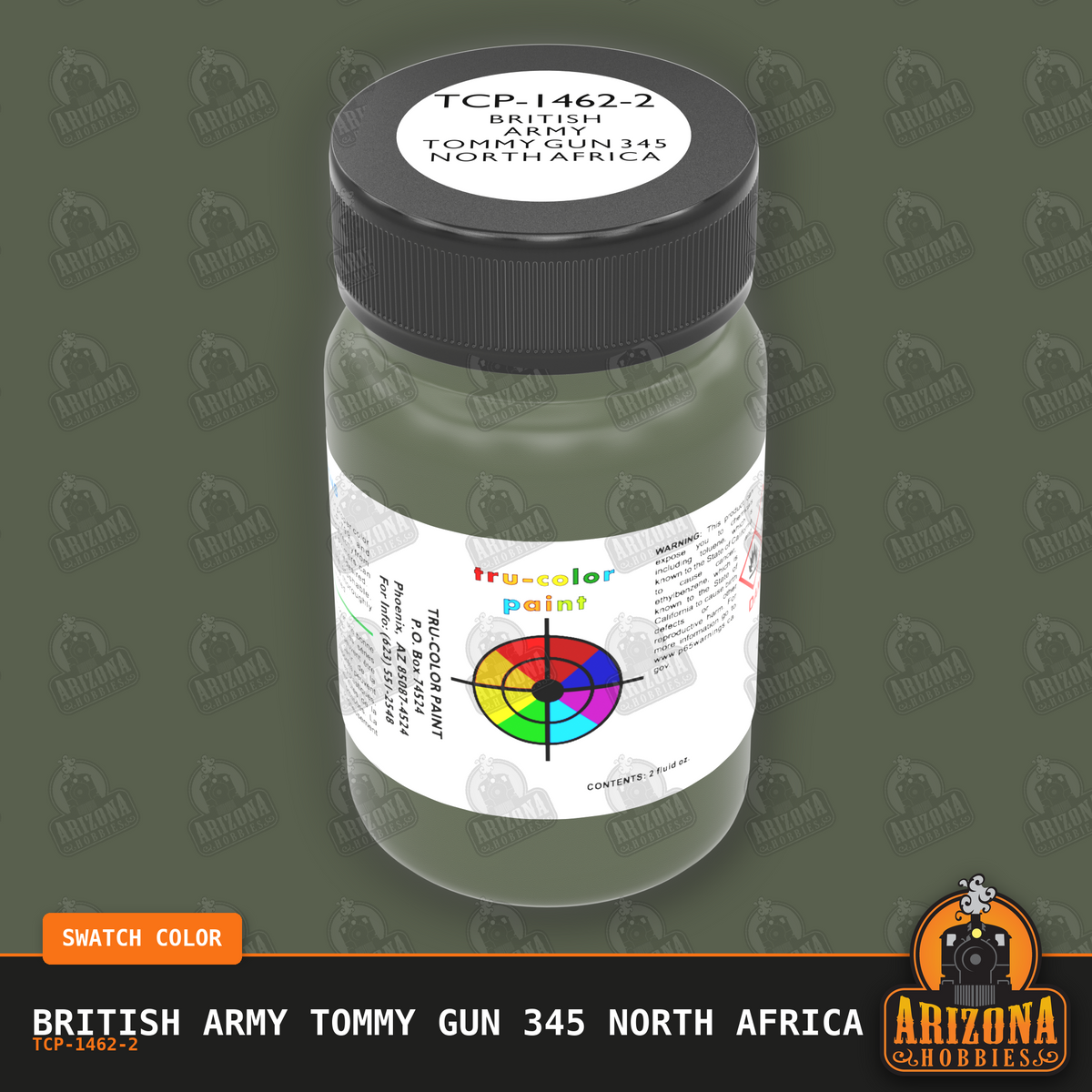British Army Armored TOMMY GUN 345 North Africa (Silver-Grey) 2-oz bottle (Air-brush) Tru-Color Paint SPECIAL ORDER ONLY