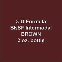 3-D Formula BNSF INTERMODAL BROWN 2 oz bottle (Airbrush-ready) Tru-Color Paint SPECIAL ORDER ONLY - Arizona Hobbies LLC