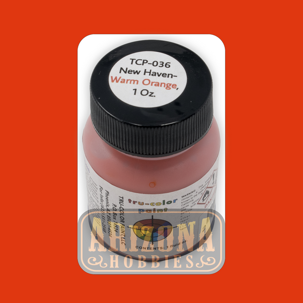 New Haven WARM ORANGE 1-oz bottle (Airbrush-ready) Tru-Color Paint