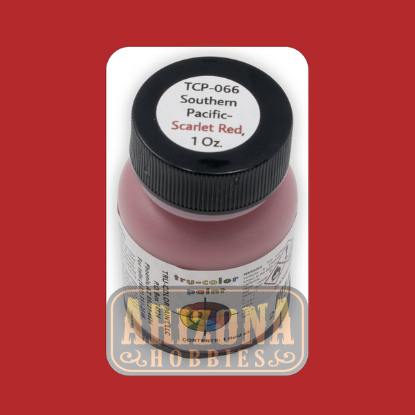 Southern Pacific SCARLET RED 1-oz bottle (Airbrush-ready) Tru-Color Paint