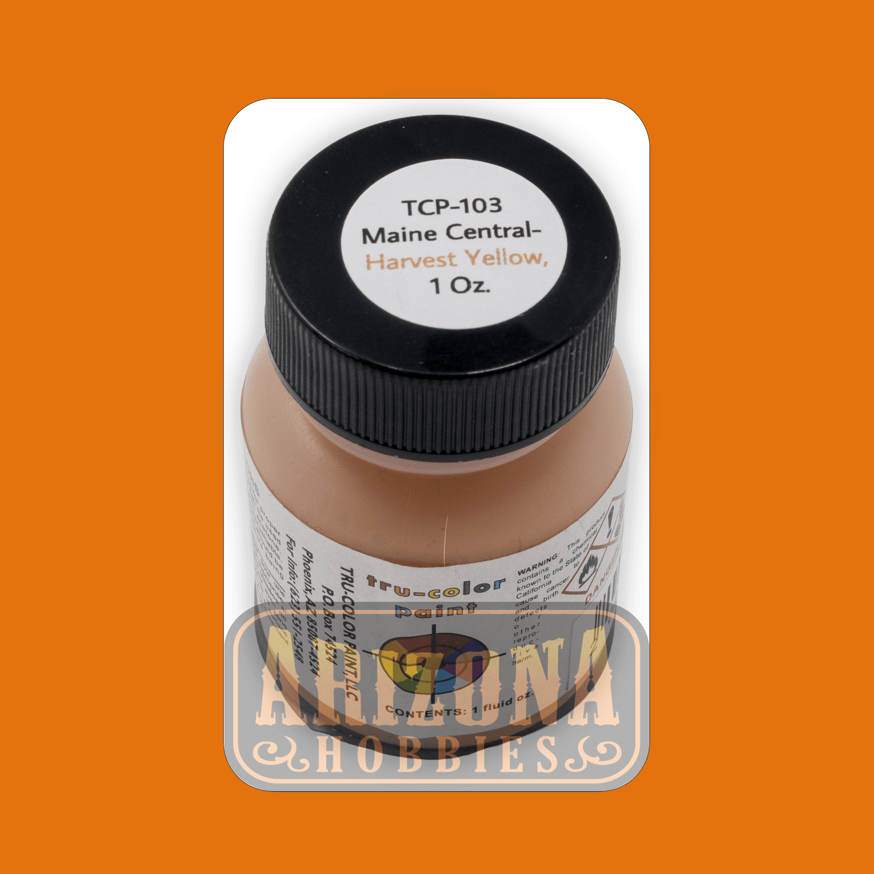 Maine Central HARVEST YELLOW 1-oz bottle (Airbrush-ready) Tru-Color Paint