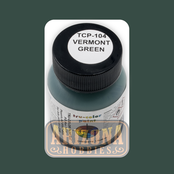 Vermont Railway GREEN 1-oz bottle (Airbrush-ready) Tru-Color Paint