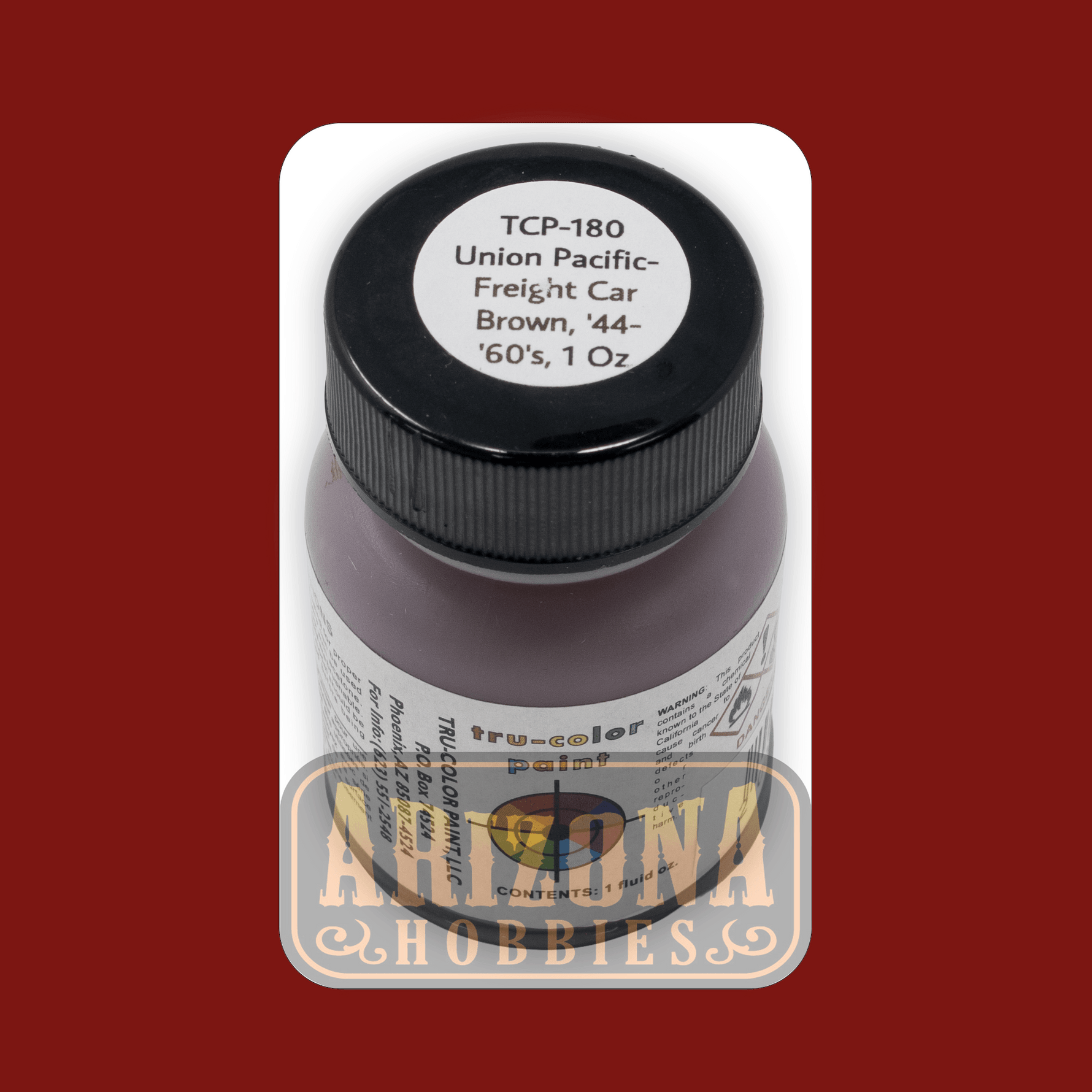 Union Pacific FREIGHT CAR BROWN 1944-1960s 1-oz bottle (Airbrush-ready) Tru-Color Paint SPECIAL ORDER ONLY