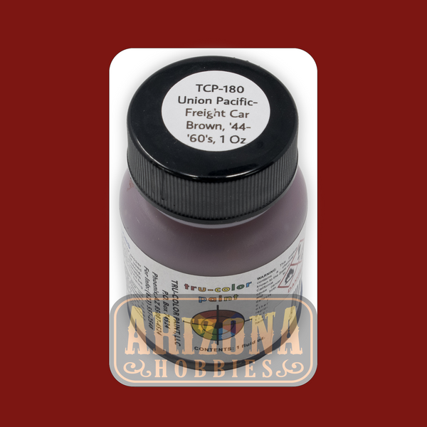 Union Pacific FREIGHT CAR BROWN 1944-1960s 1-oz bottle (Airbrush-ready) Tru-Color Paint SPECIAL ORDER ONLY