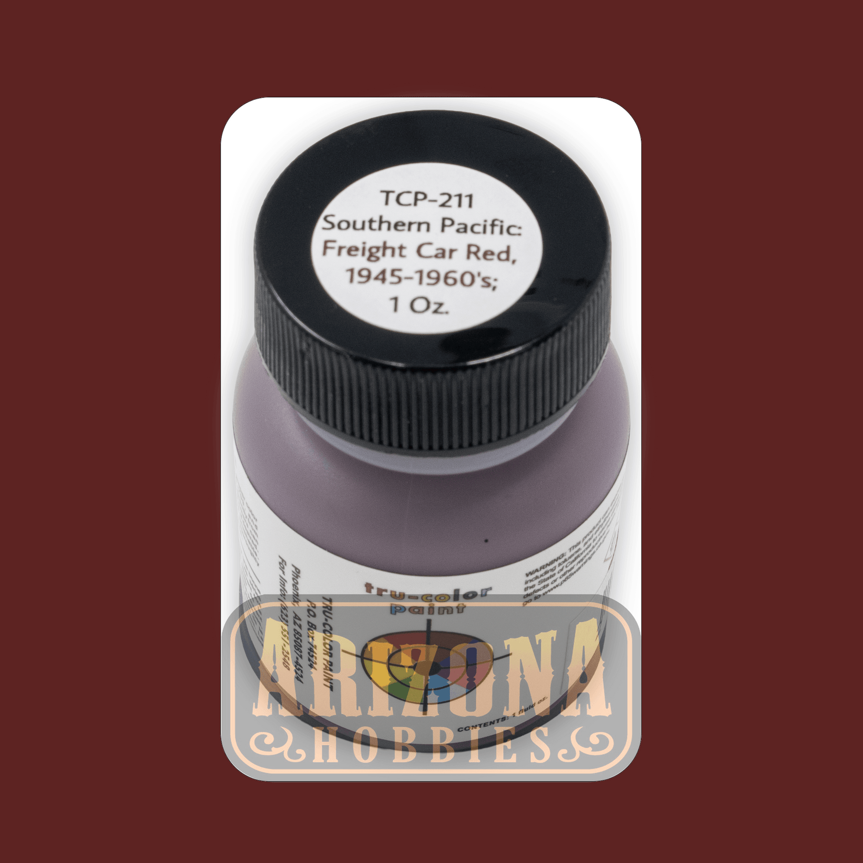 Southern Pacific FREIGHT CAR RED 1945-1960s 1-oz bottle (Airbrush-ready) Tru-Color Paint SPECIAL ORDER ONLY