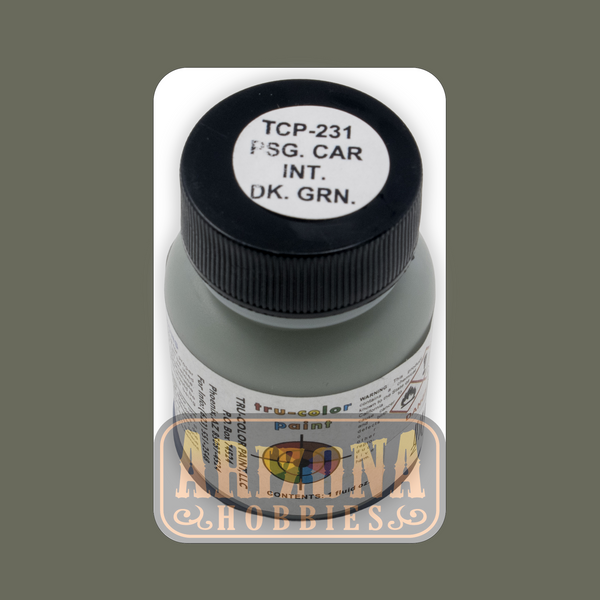Passenger Car Interior DARK GREEN 1-oz bottle (Airbrush-ready) Tru-Color Paint