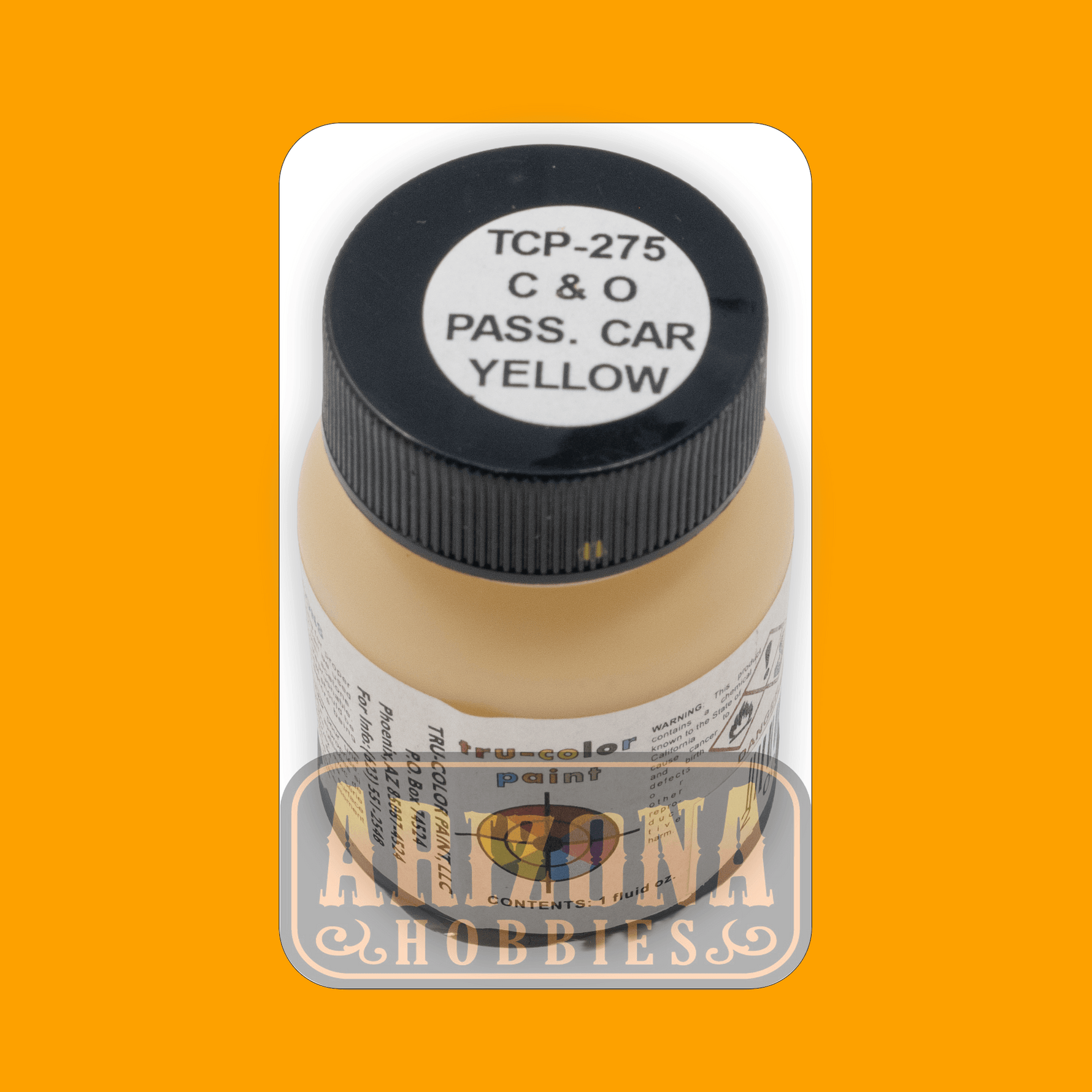 Chesapeake & Ohio PASSENGER CAR YELLOW 1-oz bottle (Airbrush-ready) Tru-Color Paint