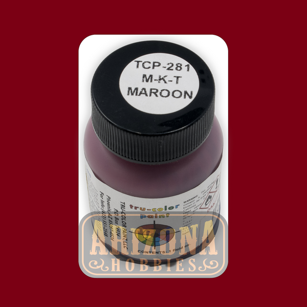 Missouri-Kansas-Texas MAROON 1-oz bottle (Airbrush-ready) Tru-Color Paint