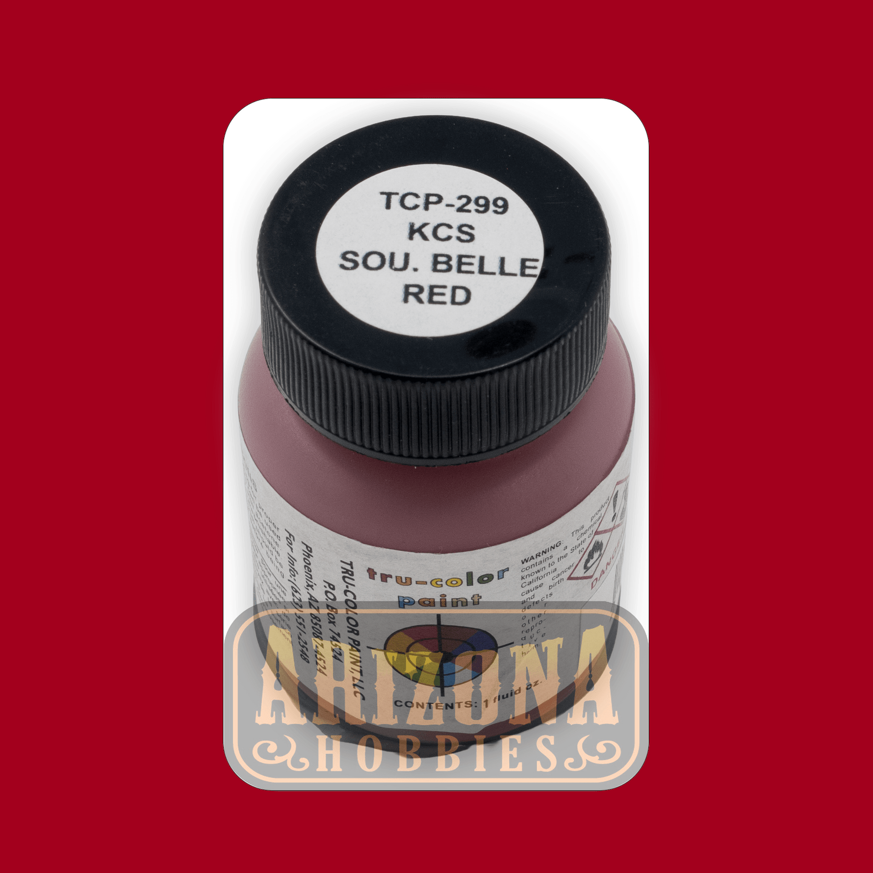 Kansas City SOUTHERN BELLE RED 1-oz bottle (Airbrush-ready) Tru-Color Paint