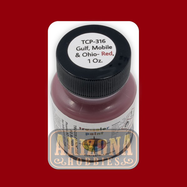 Gulf Mobile & Ohio RED 1-oz bottle (Airbrush-ready) Tru-Color Paint