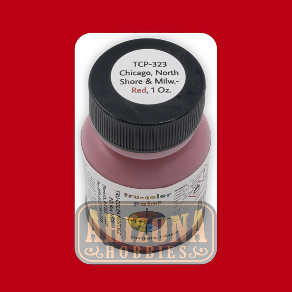 Chicago North Shore & Milwaukee RED 1-oz bottle (Airbrush-ready) Tru-Color Paint