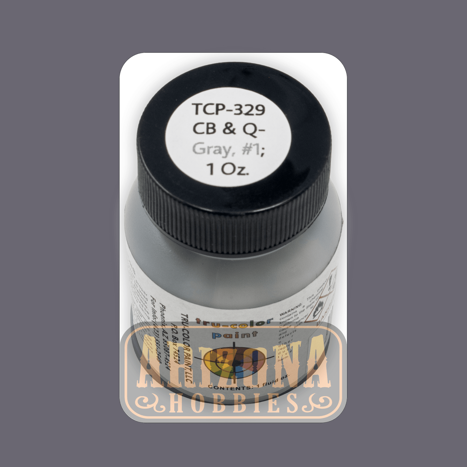 Burlington Route Hopper Car No. 1 GRAY 1-oz bottle (Airbrush-ready) Tru-Color Paint