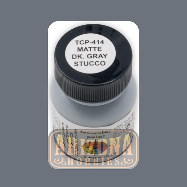 Matte STUCCO DARK GRAY 1-oz bottle (Airbrush-ready) Tru-Color Paint