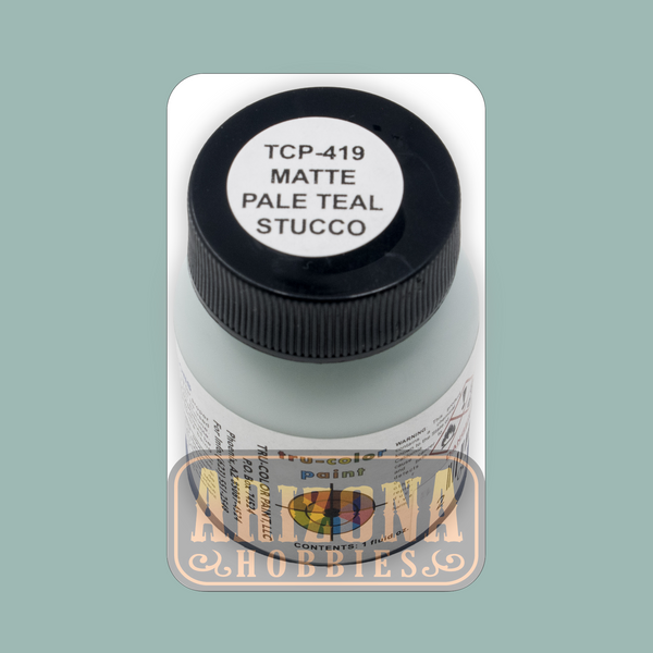 Matte STUCCO PALE TEAL 1-oz bottle (Airbrush-ready) Tru-Color Paint