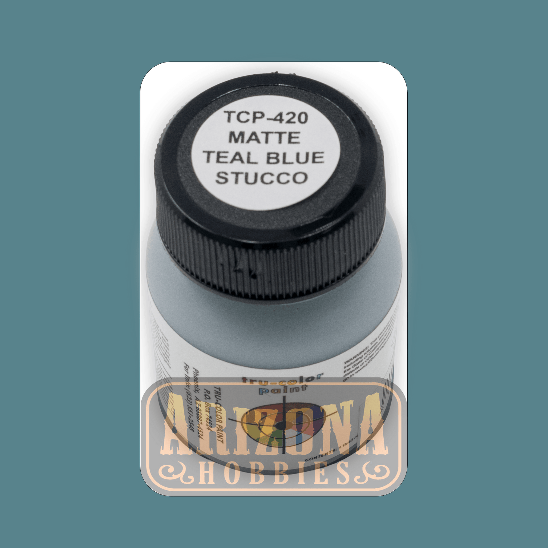Matte STUCCO TEAL BLUE 1-oz bottle (Airbrush-ready) Tru-Color Paint