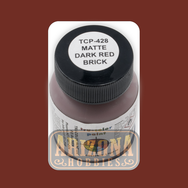Matte BRICK DARK-RED 1-oz bottle (Airbrush-ready) Tru-Color Paint
