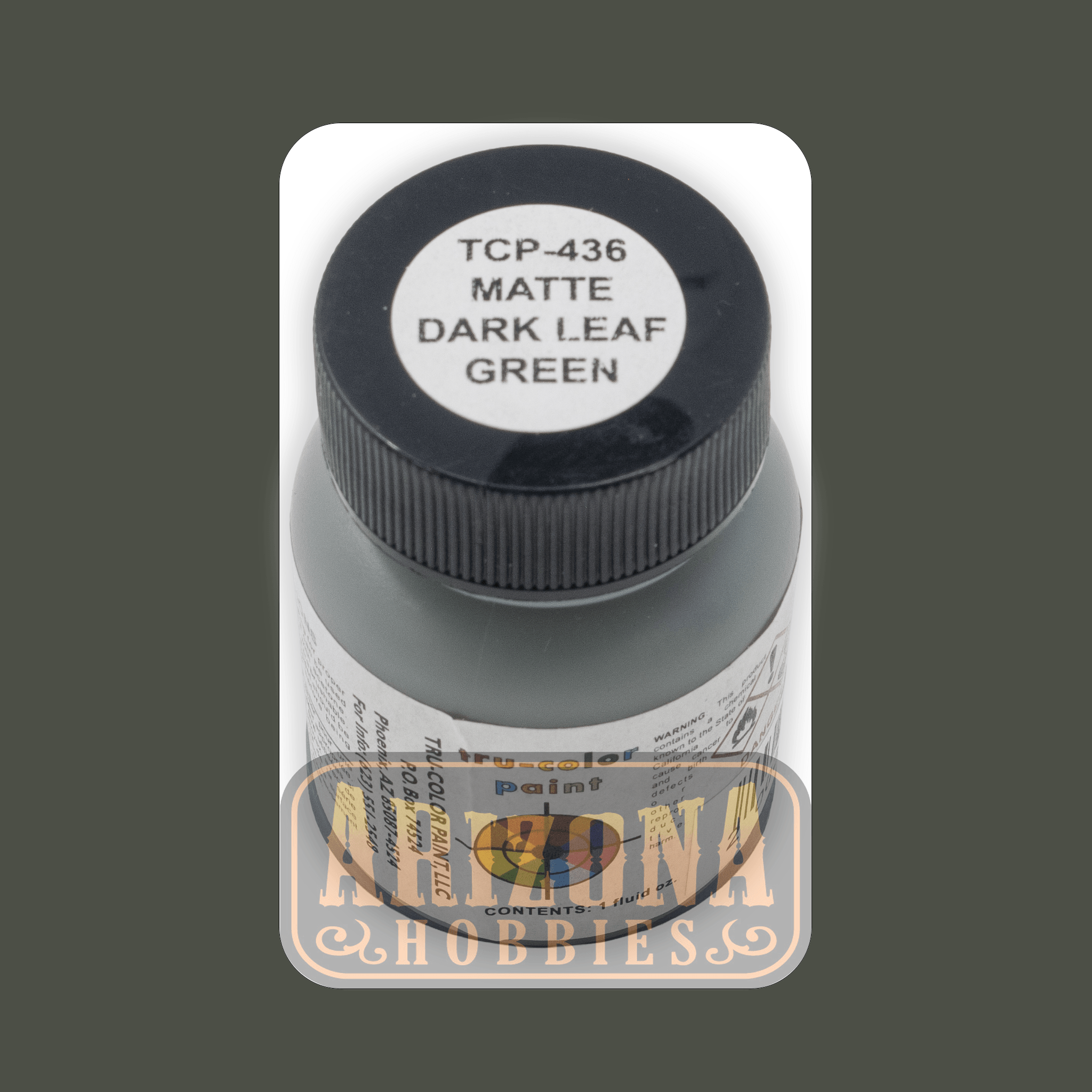 Matte DARK LEAF GREEN 1-oz bottle (Airbrush-ready) Tru-Color Paint