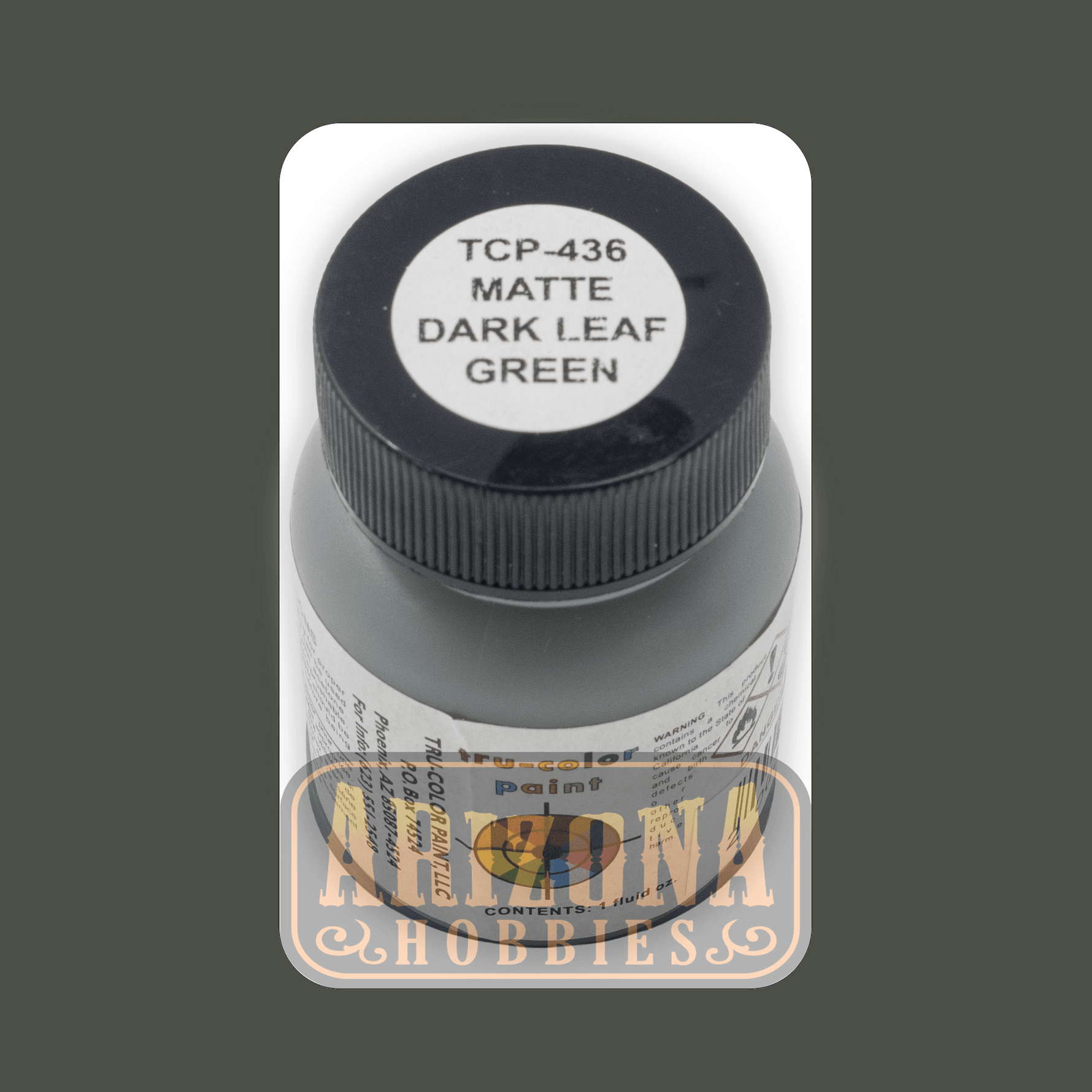 Matte DARK LEAF GREEN 1-oz bottle (Airbrush-ready) Tru-Color Paint