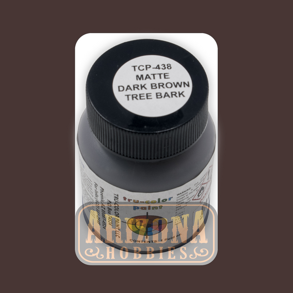 Matte DARK BROWN TREE BARK 1-oz bottle (Airbrush-ready) Tru-Color Paint