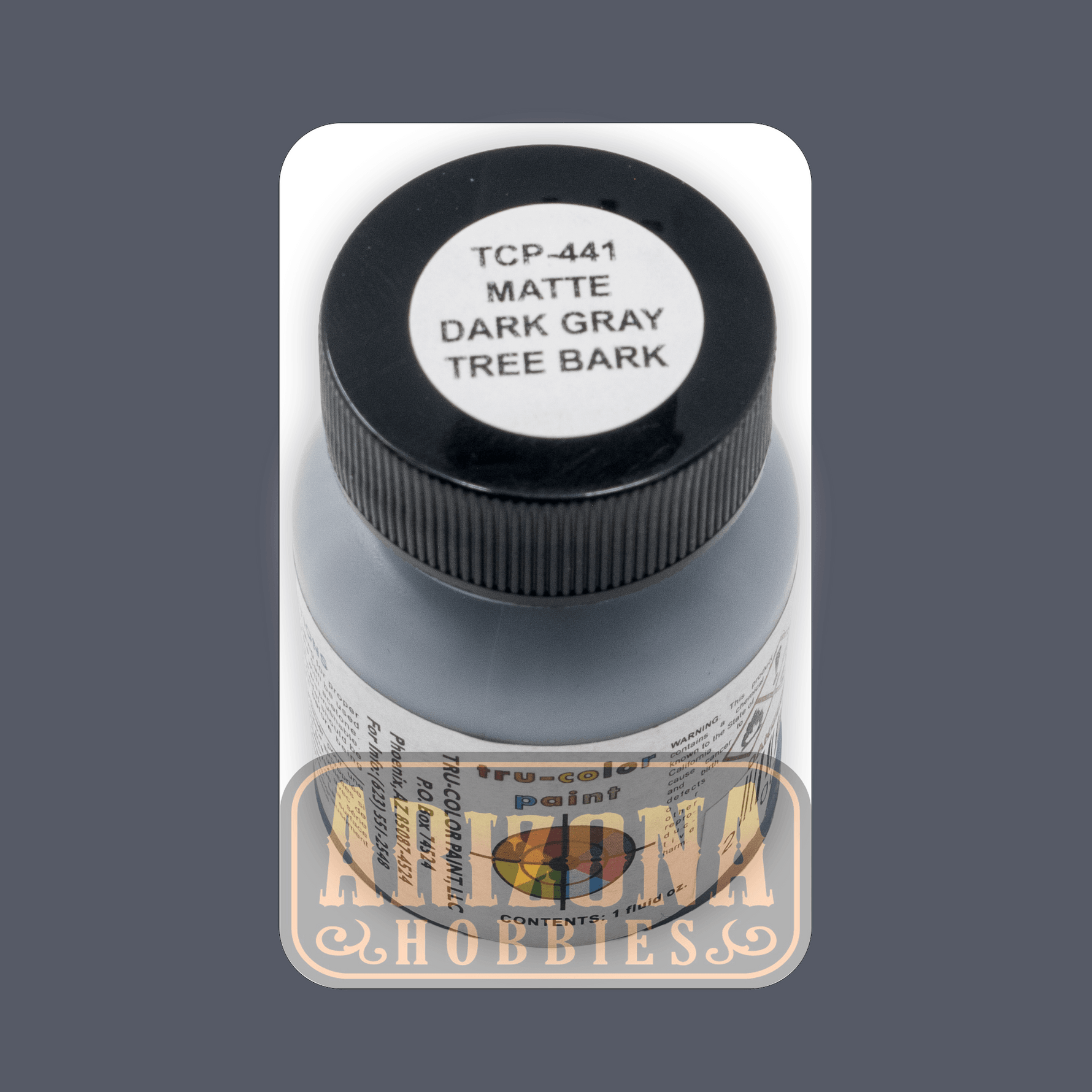 Matte DARK GRAY TREE BARK 1-oz bottle (Airbrush-ready) Tru-Color Paint