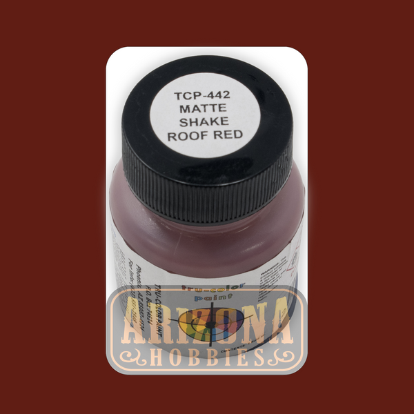 Matte SHAKE ROOF RED 1-oz bottle (Airbrush-ready) Tru-Color Paint