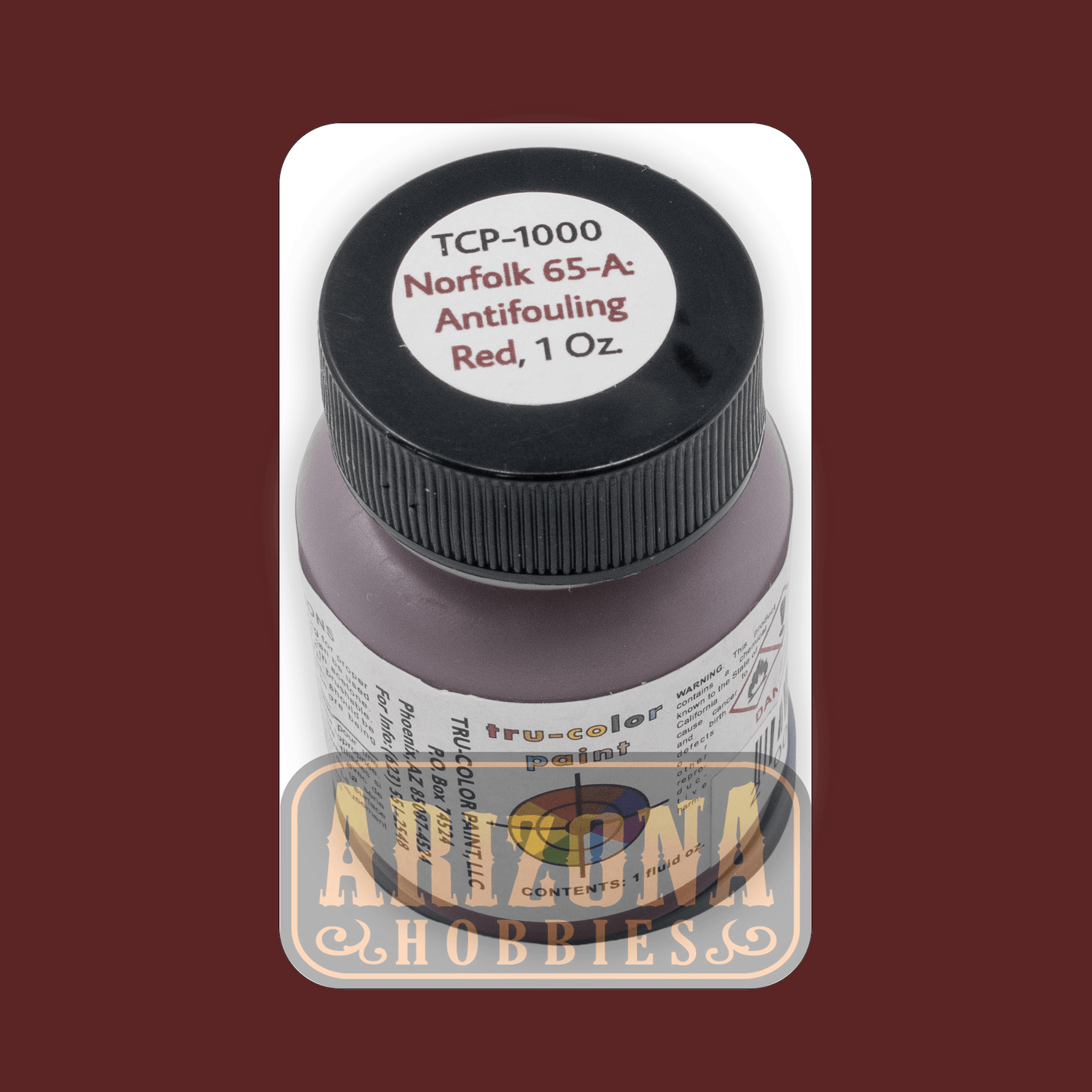U.S. Navy ANTI-FOULING RED Norfolk 65-A 1-oz bottle (Airbrush-ready) Tru-Color Paint
