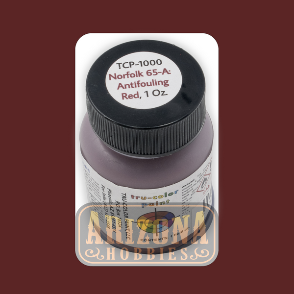 U.S. Navy ANTI-FOULING RED Norfolk 65-A 1-oz bottle (Airbrush-ready) Tru-Color Paint