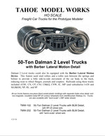 HO Dalman Trucks w/Lateral-Motion Detail w/RP-25 wheelsets (two trucks)
