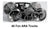 HO 40-ton ARA Trucks w/RP-25 wheelsets (two trucks)