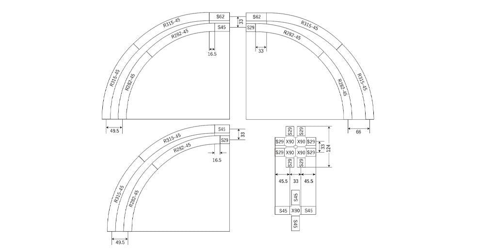 N Track Assortment, 29mm,45.5mm - Image 7