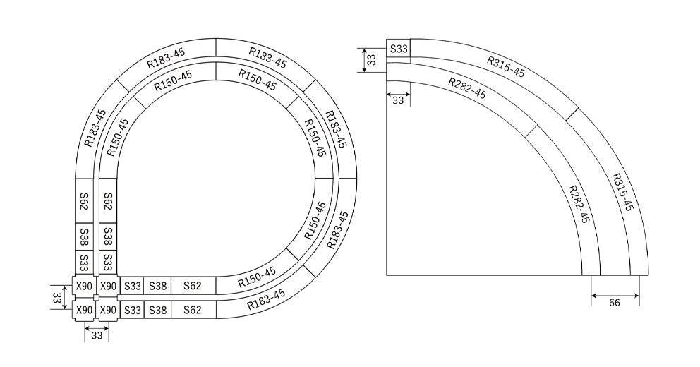 N Track Assortment, 33mm,38mm - Image 7
