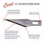 #11 TiN Coated Hobby Knife Blades